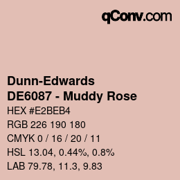 Color code: Dunn-Edwards - DE6087 - Muddy Rose | qconv.com