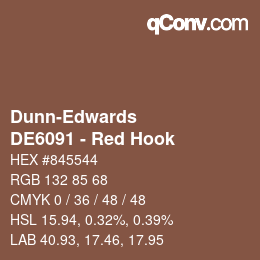 Color code: Dunn-Edwards - DE6091 - Red Hook | qconv.com