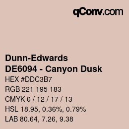 Color code: Dunn-Edwards - DE6094 - Canyon Dusk | qconv.com