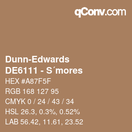 Color code: Dunn-Edwards - DE6111 - S´mores | qconv.com