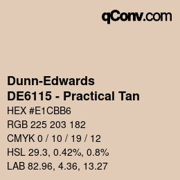 Color code: Dunn-Edwards - DE6115 - Practical Tan | qconv.com