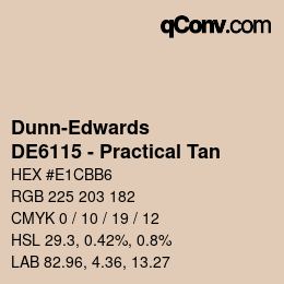 Código de color: Dunn-Edwards - DE6115 - Practical Tan | qconv.com