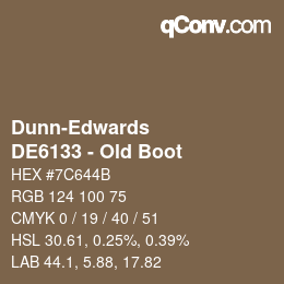 Color code: Dunn-Edwards - DE6133 - Old Boot | qconv.com