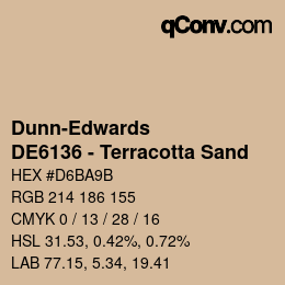 Color code: Dunn-Edwards - DE6136 - Terracotta Sand | qconv.com