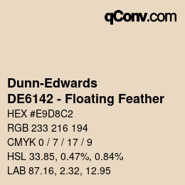 Color code: Dunn-Edwards - DE6142 - Floating Feather | qconv.com