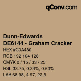 Code couleur: Dunn-Edwards - DE6144 - Graham Cracker | qconv.com