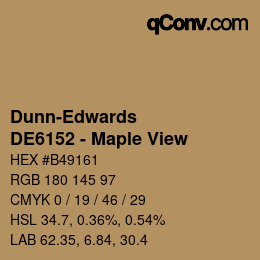 Color code: Dunn-Edwards - DE6152 - Maple View | qconv.com