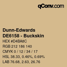Farbcode: Dunn-Edwards - DE6158 - Buckskin | qconv.com