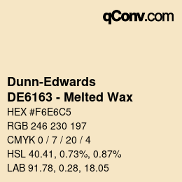 Color code: Dunn-Edwards - DE6163 - Melted Wax | qconv.com