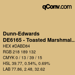 Color code: Dunn-Edwards - DE6165 - Toasted Marshmallow | qconv.com