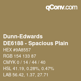 Color code: Dunn-Edwards - DE6188 - Spacious Plain | qconv.com