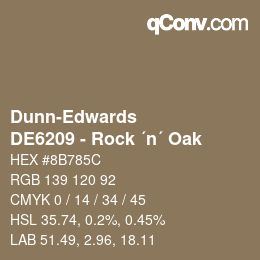 Color code: Dunn-Edwards - DE6209 - Rock ´n´ Oak | qconv.com