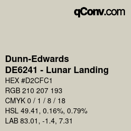 カラーコード: Dunn-Edwards - DE6241 - Lunar Landing | qconv.com