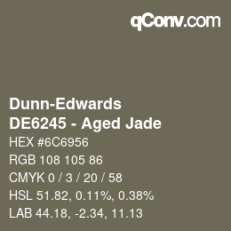 Color code: Dunn-Edwards - DE6245 - Aged Jade | qconv.com