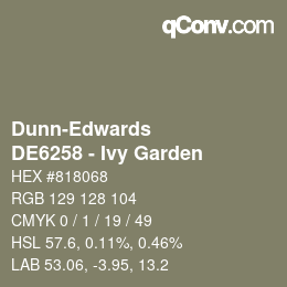 カラーコード: Dunn-Edwards - DE6258 - Ivy Garden | qconv.com