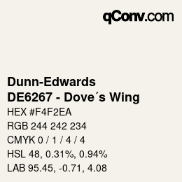 Color code: Dunn-Edwards - DE6267 - Dove´s Wing | qconv.com