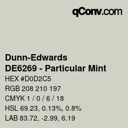 Farbcode: Dunn-Edwards - DE6269 - Particular Mint | qconv.com
