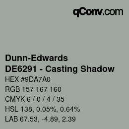 Color code: Dunn-Edwards - DE6291 - Casting Shadow | qconv.com