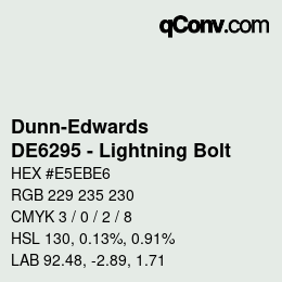 Color code: Dunn-Edwards - DE6295 - Lightning Bolt | qconv.com