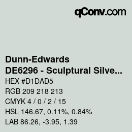 Color code: Dunn-Edwards - DE6296 - Sculptural Silver | qconv.com
