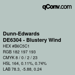 Color code: Dunn-Edwards - DE6304 - Blustery Wind | qconv.com