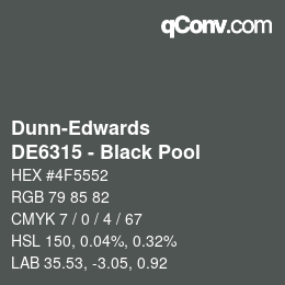 Farbcode: Dunn-Edwards - DE6315 - Black Pool | qconv.com