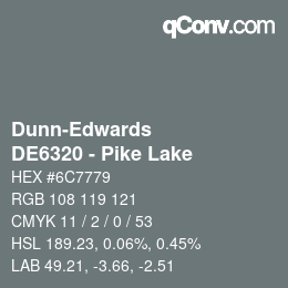 Color code: Dunn-Edwards - DE6320 - Pike Lake | qconv.com