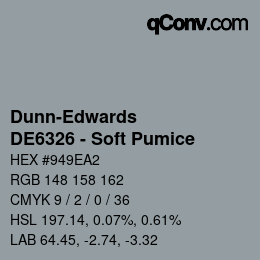 カラーコード: Dunn-Edwards - DE6326 - Soft Pumice | qconv.com