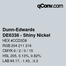 Color code: Dunn-Edwards - DE6338 - Shiny Nickel | qconv.com