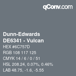 Farbcode: Dunn-Edwards - DE6341 - Vulcan | qconv.com
