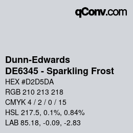Código de color: Dunn-Edwards - DE6345 - Sparkling Frost | qconv.com