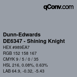 Color code: Dunn-Edwards - DE6347 - Shining Knight | qconv.com