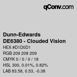 Color code: Dunn-Edwards - DE6380 - Clouded Vision | qconv.com