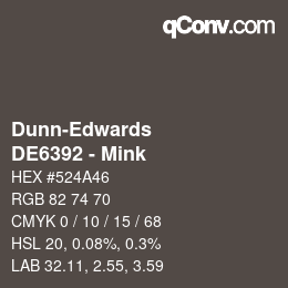 Color code: Dunn-Edwards - DE6392 - Mink | qconv.com