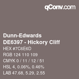Código de color: Dunn-Edwards - DE6397 - Hickory Cliff | qconv.com