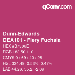 カラーコード: Dunn-Edwards - DEA101 - Fiery Fuchsia | qconv.com