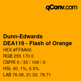 カラーコード: Dunn-Edwards - DEA116 - Flash of Orange | qconv.com