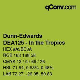 カラーコード: Dunn-Edwards - DEA125 - In the Tropics | qconv.com