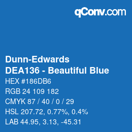 カラーコード: Dunn-Edwards - DEA136 - Beautiful Blue | qconv.com