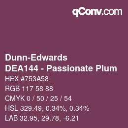 Farbcode: Dunn-Edwards - DEA144 - Passionate Plum | qconv.com