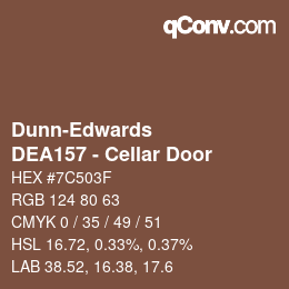 カラーコード: Dunn-Edwards - DEA157 - Cellar Door | qconv.com