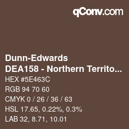 Code couleur: Dunn-Edwards - DEA158 - Northern Territory | qconv.com