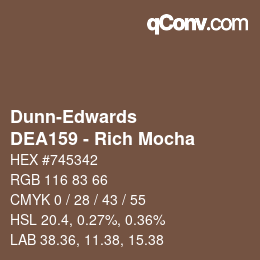 Farbcode: Dunn-Edwards - DEA159 - Rich Mocha | qconv.com