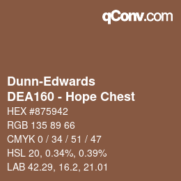 カラーコード: Dunn-Edwards - DEA160 - Hope Chest | qconv.com