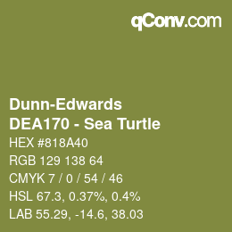 カラーコード: Dunn-Edwards - DEA170 - Sea Turtle | qconv.com