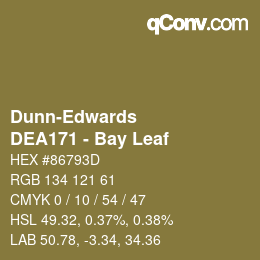 カラーコード: Dunn-Edwards - DEA171 - Bay Leaf | qconv.com