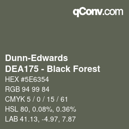 カラーコード: Dunn-Edwards - DEA175 - Black Forest | qconv.com