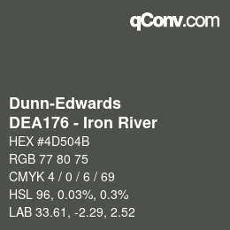 カラーコード: Dunn-Edwards - DEA176 - Iron River | qconv.com