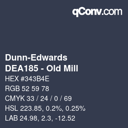 カラーコード: Dunn-Edwards - DEA185 - Old Mill | qconv.com