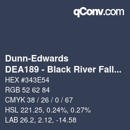 Code couleur: Dunn-Edwards - DEA189 - Black River Falls | qconv.com